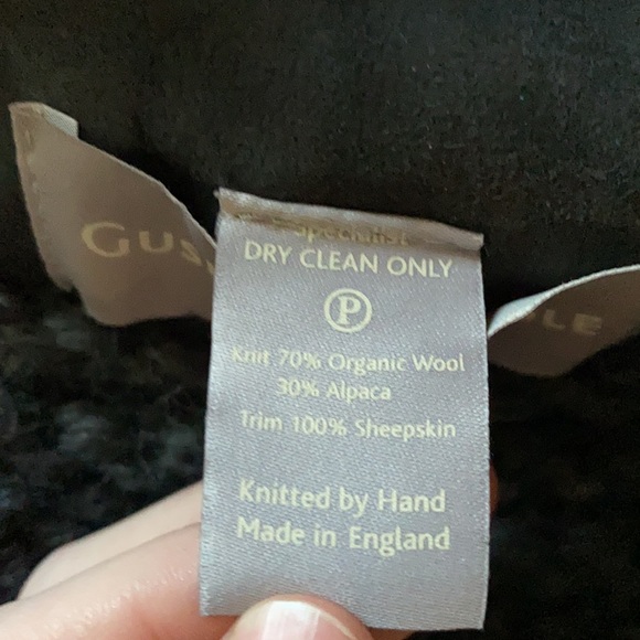 Graphite color, hand knit / toscana Gushlow & Cole fur sheepskin gilet vest. New - Picture 5 of 5